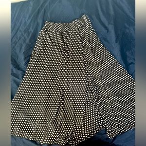 Black skirt with white polka dots size large